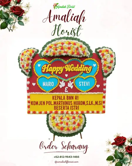 Papan Bunga Pernikahan Darungan